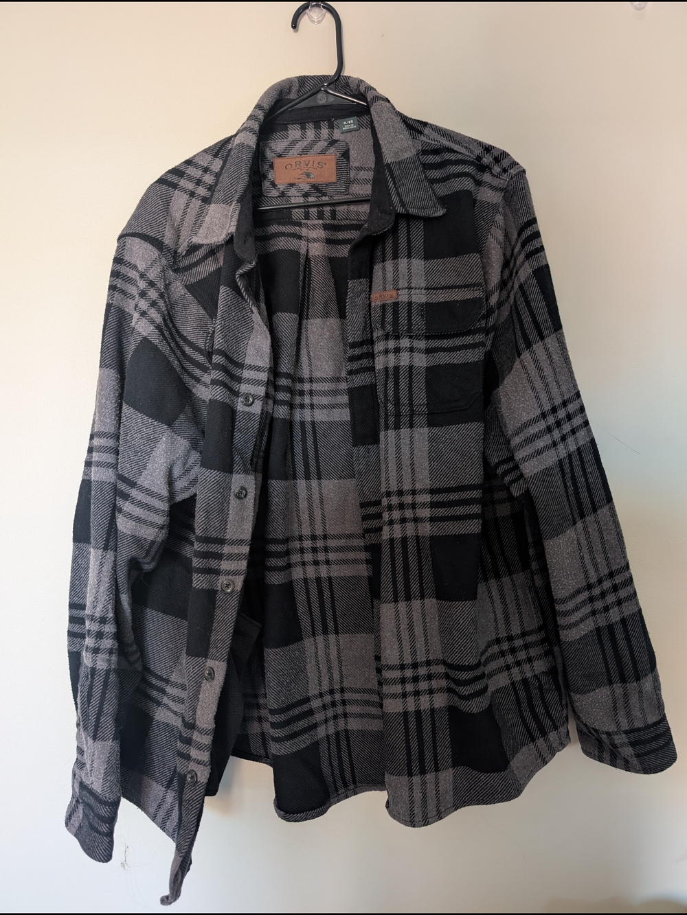 Orvis Black & Gray Plaid Button-Up Shacket